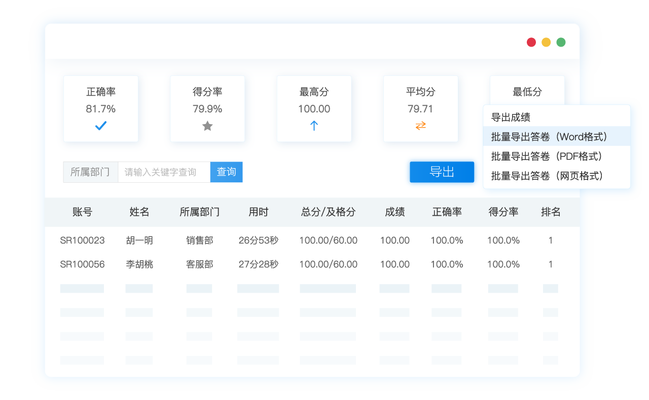 成绩排名