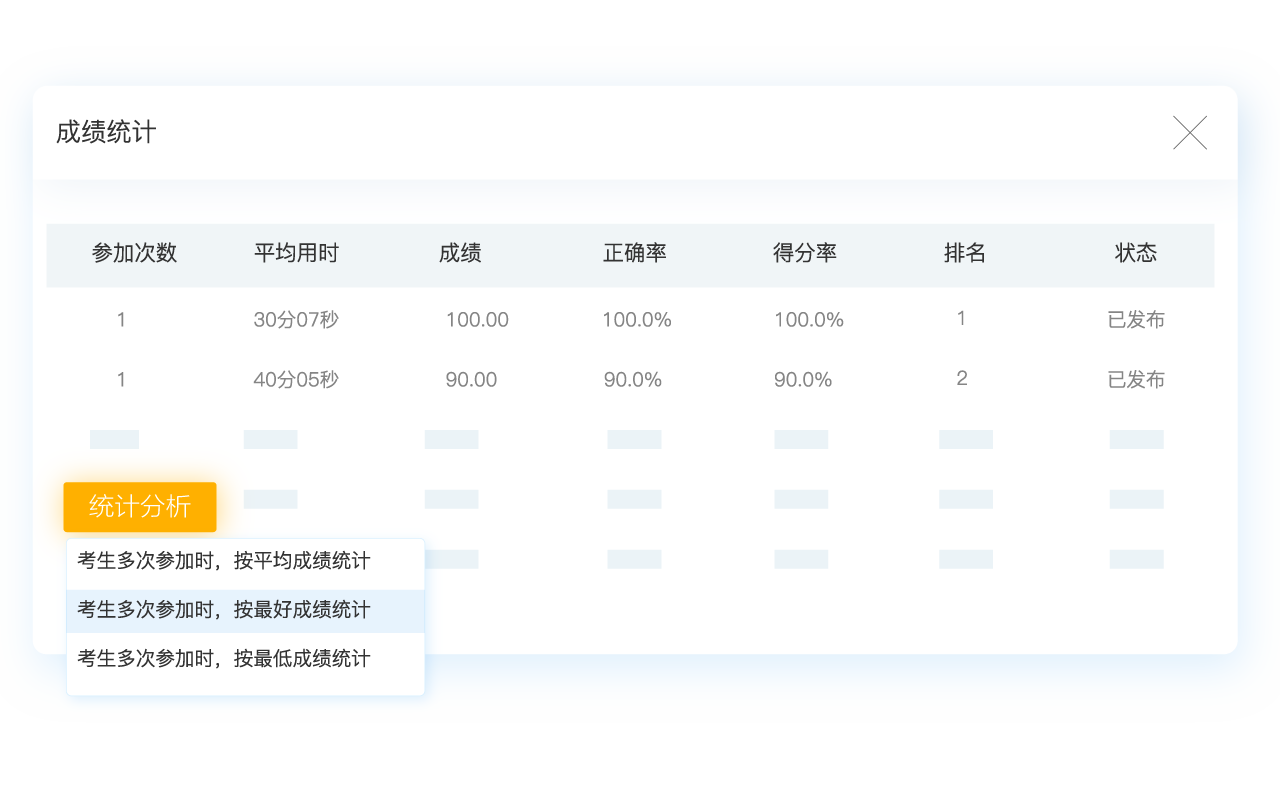 成绩统计